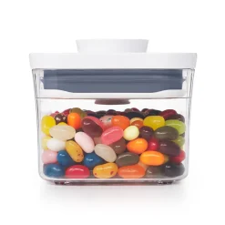 POP Container Rektangulær Opbevaringsboks, Transparent/White, 600 ml