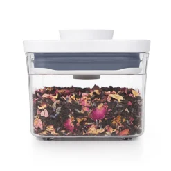 POP Container Rektangulær Opbevaringsboks, Transparent/White, 600 ml