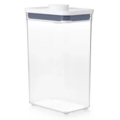 POP Container Rektangulær Opbevaringsboks, Transparent/White, 2600 ml