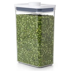 POP Container Rektangulær Opbevaringsboks, Transparent/White, 2600 ml