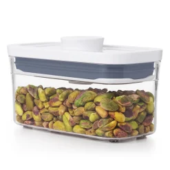 POP Container Rektangulær Opbevaringsboks, Transparent/White, 400 ml