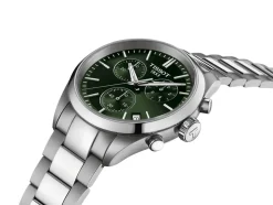 PR 100 Chronograph T150.417.11.091.00 Herreur, Steel/Green, 40 mm