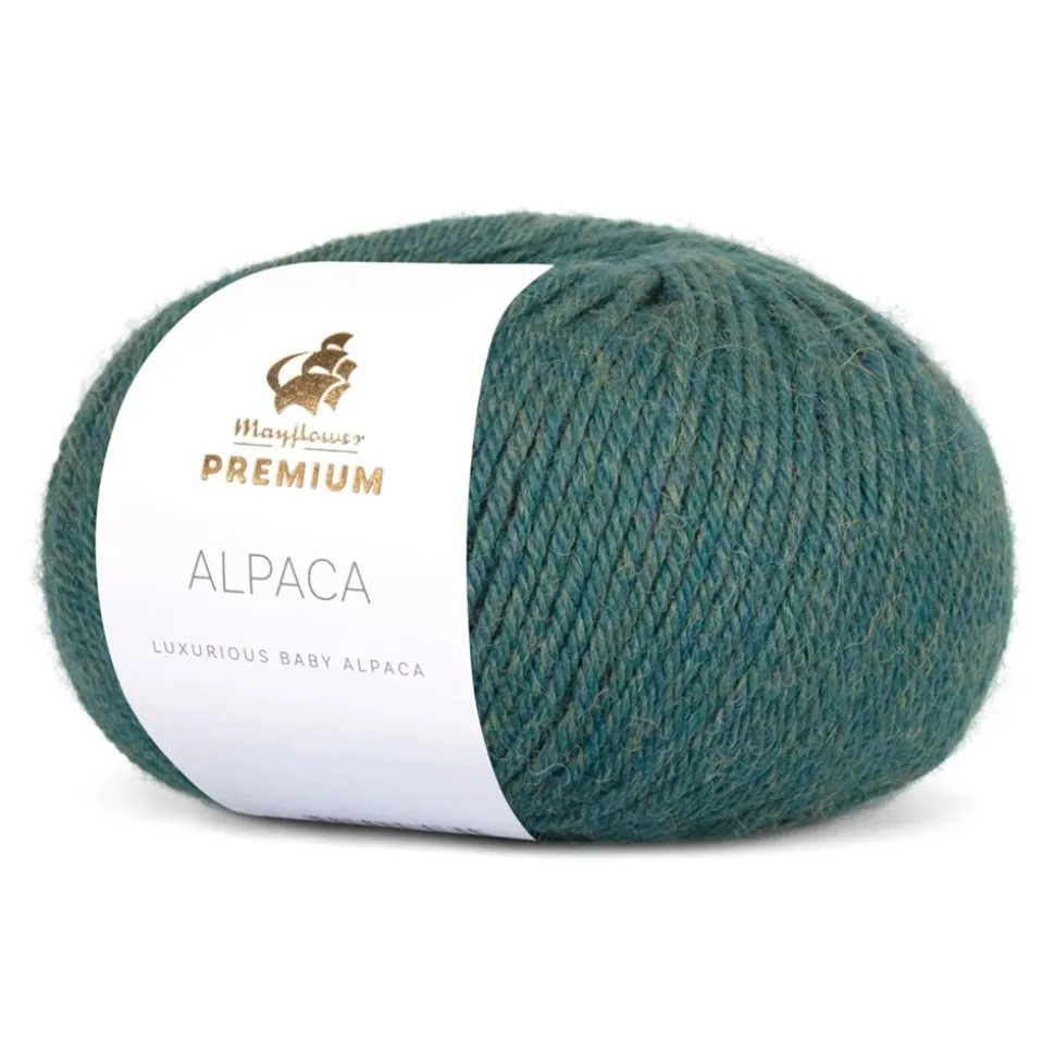 Premium Alpaca Garn, 025 Mørk Eucalyptus, 50 g