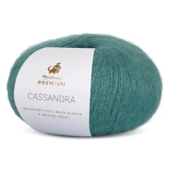 Premium Cassandra Garn, 016 Mørk Eucalyptus, 25 g
