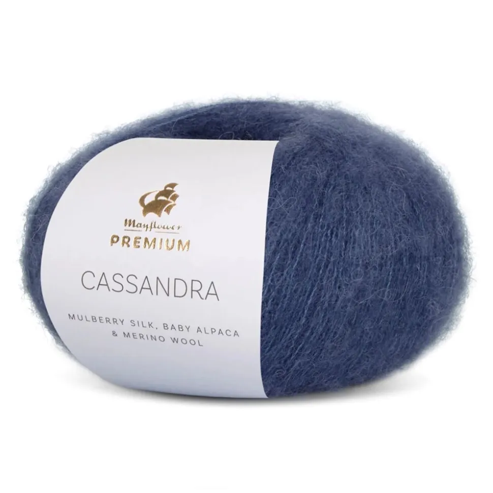 Premium Cassandra Garn, 012 Mørk Jeansblå, 25 g