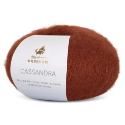 Premium Cassandra Garn, 022 Mørk Rav, 25 g