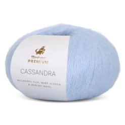 Premium Cassandra Garn, 011 Sart Blå, 25 g