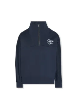Premium Fleece Logo Funnel Sweatshirt, Dark Sapphire, XL