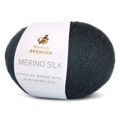 Premium Merino Silk Garn, 005 Ravn, 25 g