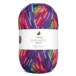 Premium Sock Wool Forest Garn, 001 Tropical Andes, 100 g