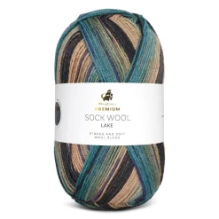 Premium Sock Wool Lake Garn, 001 Garda, 100 g