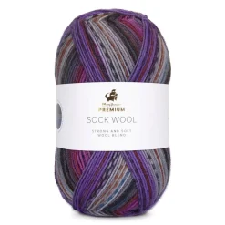 Premium Sock Wool Valley Garn, 002 Lavendelmark, 100 g