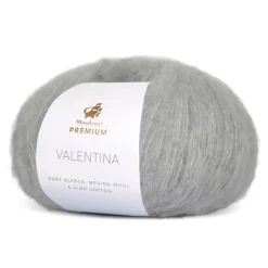 Premium Valentina Garn, 005 Sølvgrå, 50 g