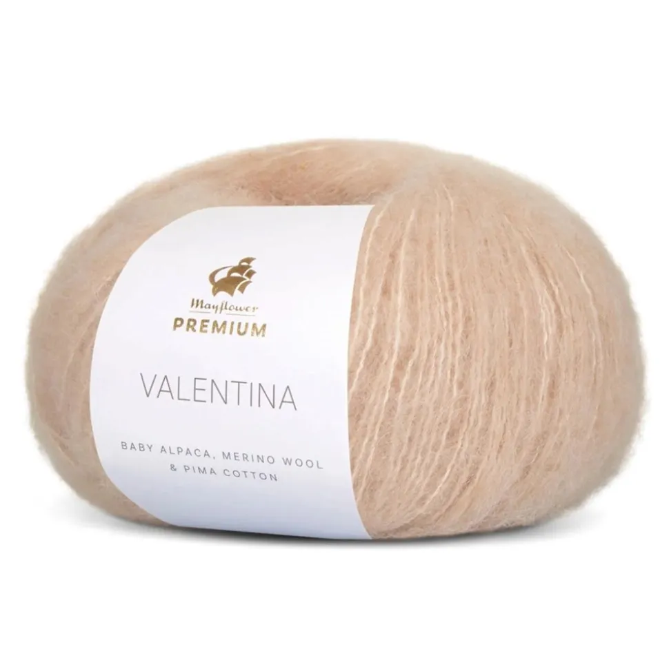 Premium Valentina Garn, 002 Strandsand, 50 g