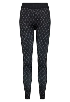 Printed Leggings, Black/Grey, L