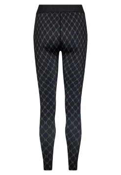 Printed Leggings, Black/Grey, L