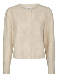Puli Knit Cardigan, Ivory, 36