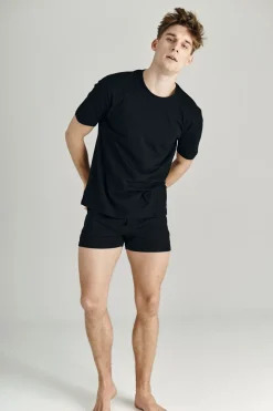 Pure Cotton T-shirt, Black, XXL