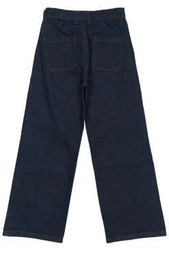 Pydia Wide Jeans, Unwashed Denim, 110-116 cm