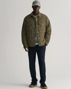 Quiltet Skjortejakke, Kalamata Green, 3XL