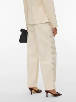 Rae Wide String Jeans, Ecru, W29/L32