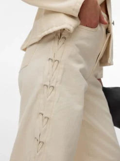 Rae Wide String Jeans, Ecru, W29/L32