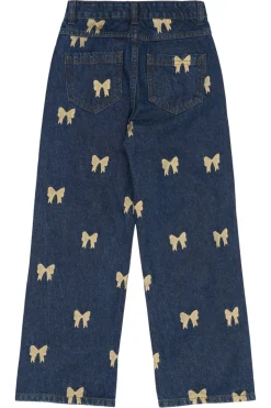 Raquel Wide Jeans, Medium Blue Denim AOP, 146-152 cm