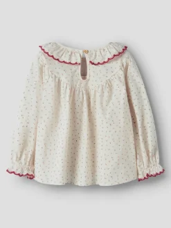 Rasia Loose Bluse, Turtledove Red Dahlia, 116 cm