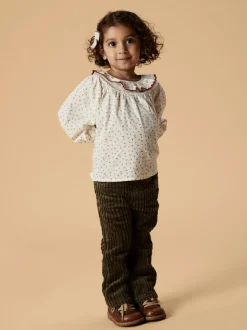 Rasia Loose Bluse, Turtledove Red Dahlia, 116 cm