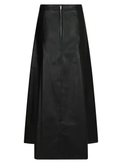 Raya Faux Leather Nederdel, Black, 38