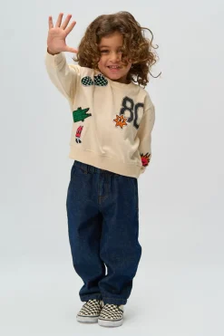 Raymond Oversize Sweatshirt, Gardenia, 98 cm