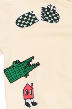 Raymond Oversize Sweatshirt, Gardenia, 98 cm