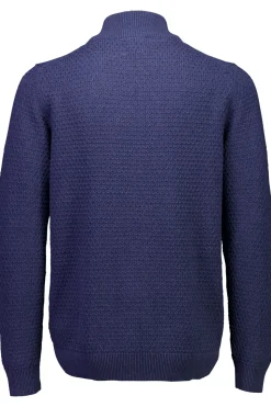 Recycle Structure Zip Cardigan, Blue Mel, XXL