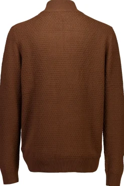 Recycle Structure Zip Cardigan, Brown, S