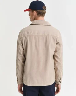 Reg Cot/Linen Overshirt, Dry Sand, XL