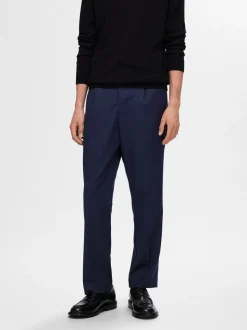 190-Reg Tapered Leroy Pleat Bukser, Sky Captain, L