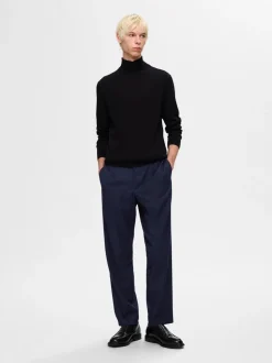 190-Reg Tapered Leroy Pleat Bukser, Sky Captain, L