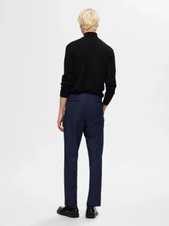 190-Reg Tapered Leroy Pleat Bukser, Sky Captain, L