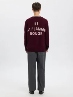 Regi LFR Crew Neck Striktrøje, Loganberry, M