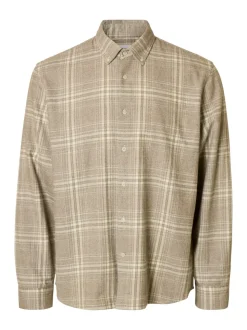 Regnoah Mix Skjorte, White Asparagus Small Checks, L