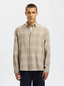 Regnoah Mix Skjorte, White Asparagus Small Checks, L