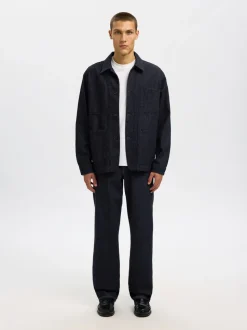 Regular-Landon Denim Jakke, Dark Blue Denim, XL