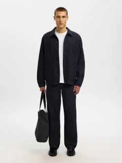 Regular-Landon Denim Jakke, Dark Blue Denim, XL