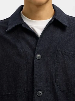 Regular-Landon Denim Jakke, Dark Blue Denim, XL