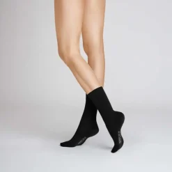 Relax Cotton Strømper, Black, 35-38