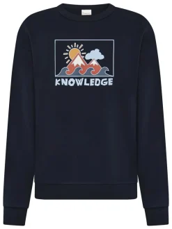 Relaxed Printed Crew Neck Sweatshirt, Night Sky, XXL