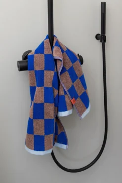 Retro Håndklæde, Kobolt, 70x133 cm