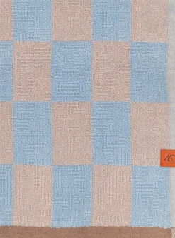 Retro Håndklæde, Lyseblå, 70x133 cm