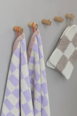 Retro 2-pak Håndklæde, Lilla, 40x55 cm