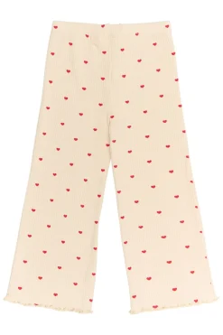 Rhea Wide Rib Bukser, Gardenia AOP, 104 cm